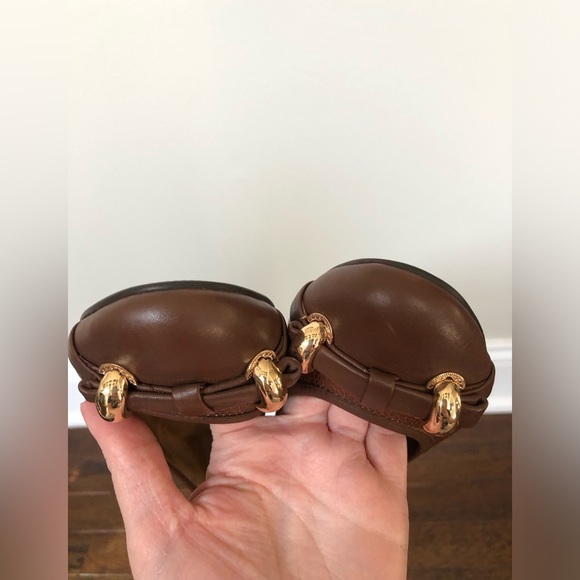 Elie Tahari Women's 36 Roni Ballerina Chestnut Leather Ballet Flats (5.5 US) NEW - Picture 2 of 12